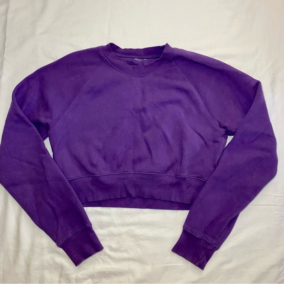 TNA Cozy Fleece Cropped Crewneck - Picture 1 of 6